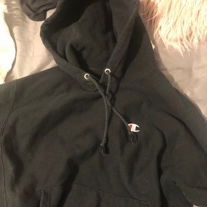 Black champion hoodie